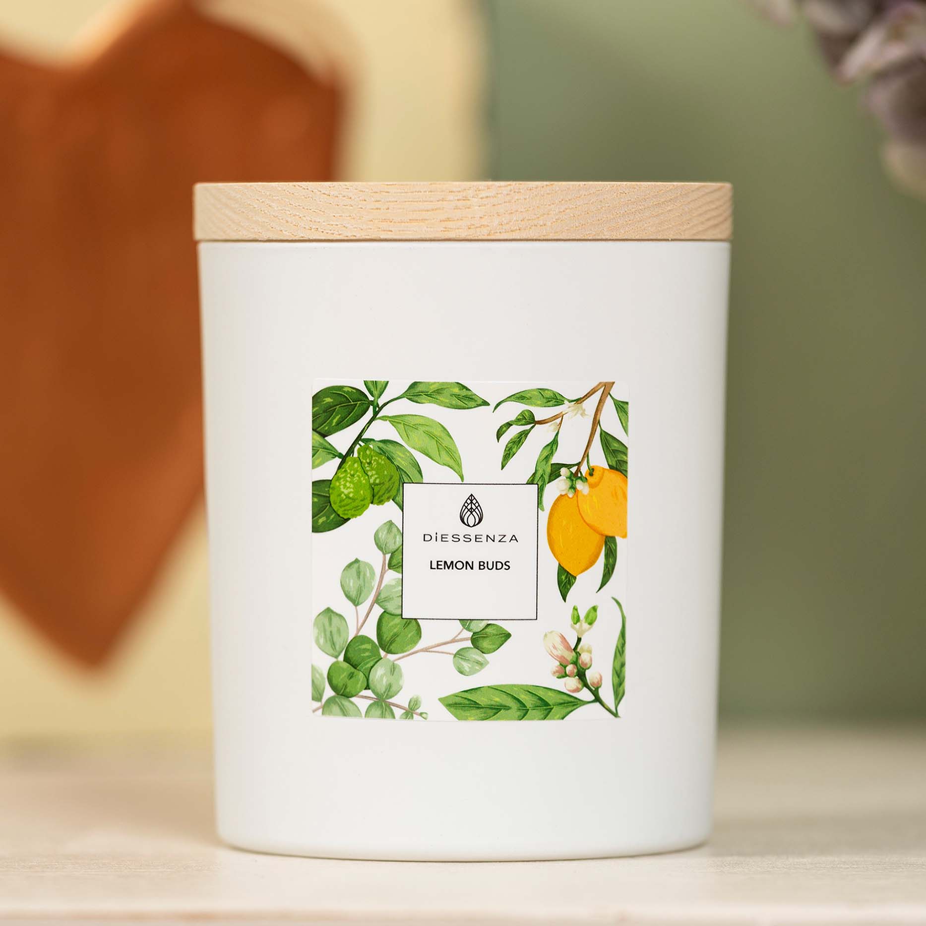 DiEssenza Lemon Buds Wellness- Boccioli di Limone Candela in soia profumata con Oli Essenziali Candele.it