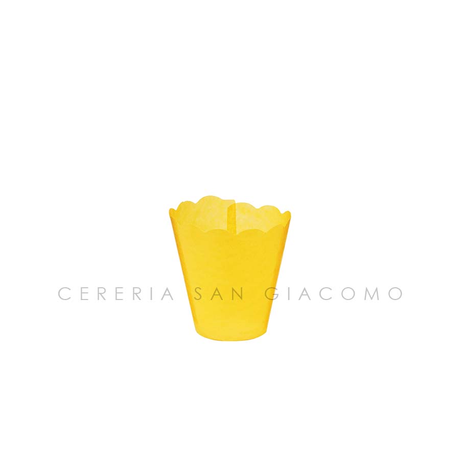 Flambeaux Giallo in carta di riso Ø 60 mm h 105 mm. confezione da 100 pz. Candele-cereriasangiacomo