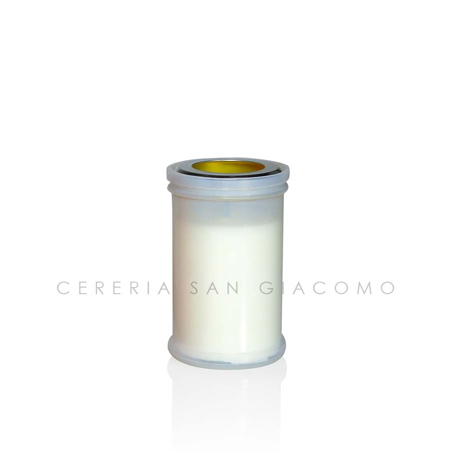 Cero Votivo Art. 30T Bianco Ø65 h 105 mm. con disco scatola da 60 Candele-cereriasangiacomo