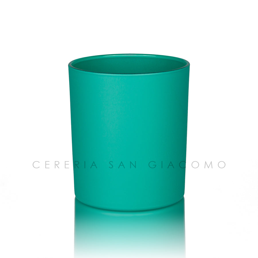Bicchieri in vetro satinato Verde Acqua da 30 cl. Ø80 mm. h 92 mm. confezione da 6 Cereria San Giacomo