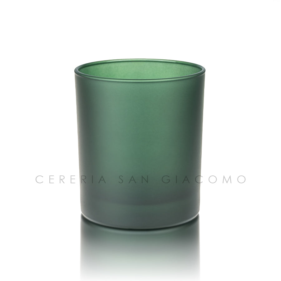 Bicchieri in vetro satinato Verde Bosco da 30 cl. Ø80 mm. h 92 mm. confezione da 6 Cereria San Giacomo