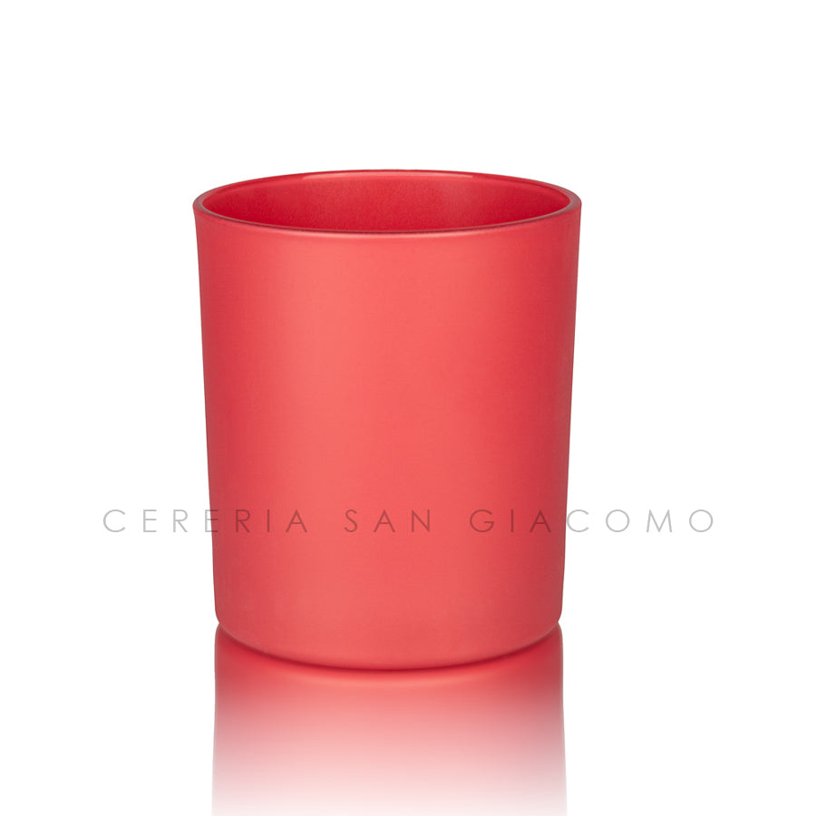 Bicchieri in vetro satinato Rosso Lampone da 30 cl. Ø80 mm. h 92 mm. confezione da 6 Cereria San Giacomo