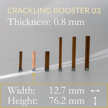 Stoppini in legno "Crackling Booster" con Clip di supporto confezione da 10 Cereria San Giacomo Candele.it