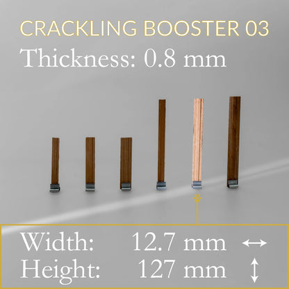 Stoppini in legno "Crackling Booster" con Clip di supporto confezione da 10 Cereria San Giacomo Candele.it