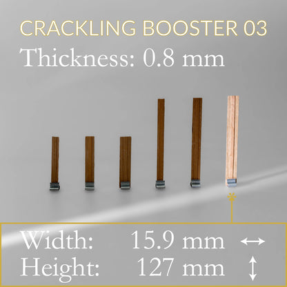 Stoppini in legno "Crackling Booster" con Clip di supporto confezione da 10 Cereria San Giacomo Candele.it