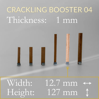 Stoppini in legno "Crackling Booster" con Clip di supporto confezione da 10 Cereria San Giacomo Candele.it