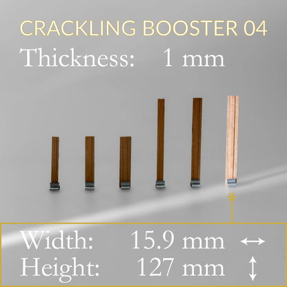 Stoppini in legno "Crackling Booster" con Clip di supporto confezione da 10 Cereria San Giacomo Candele.it