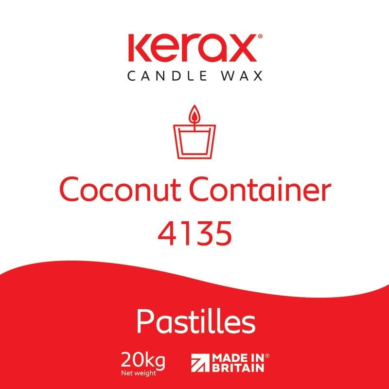 Cera di Cocco Kerawax Coconut Container 4135 in perline per candele in contenitori Kerax