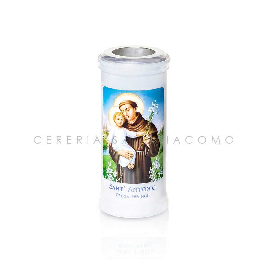 Cero Votivo Art. 40 con disco e immagine Sant&