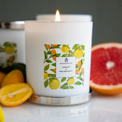 DiEssenza Kumquat &amp; Pink Grapefruit- Mandarino Cinese &amp; Pompelmo Rosa Candela profumata Candele-cereriasangiacomo