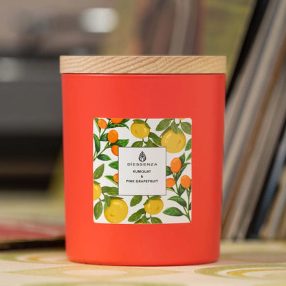 DiEssenza Kumquat &amp; Pink Grapefruit- Mandarino Cinese &amp; Pompelmo Rosa Candela profumata Candele-cereriasangiacomo