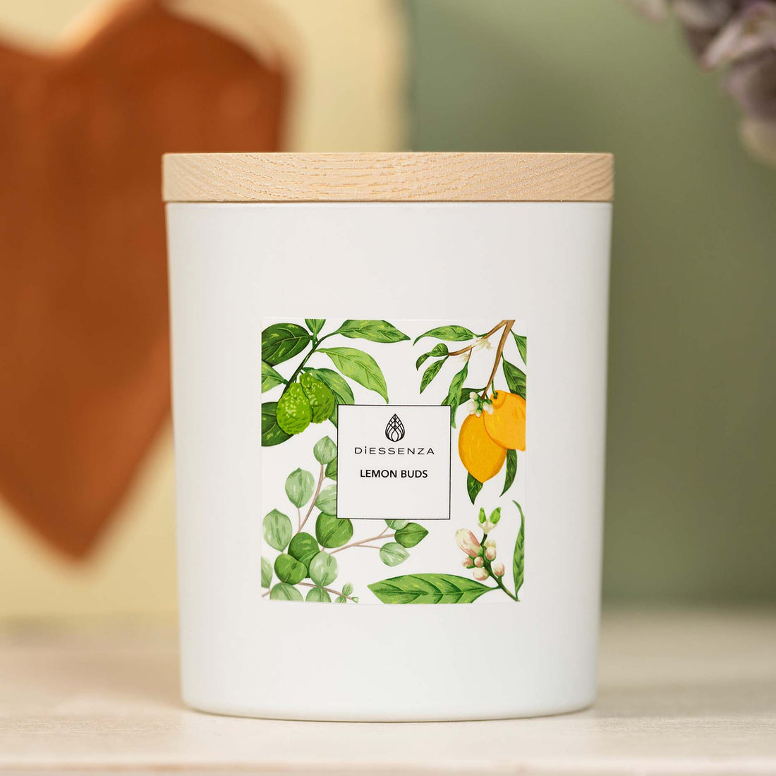 DiEssenza Lemon Buds Wellness- Boccioli di Limone Candela in soia profumata con Oli Essenziali Candele.it