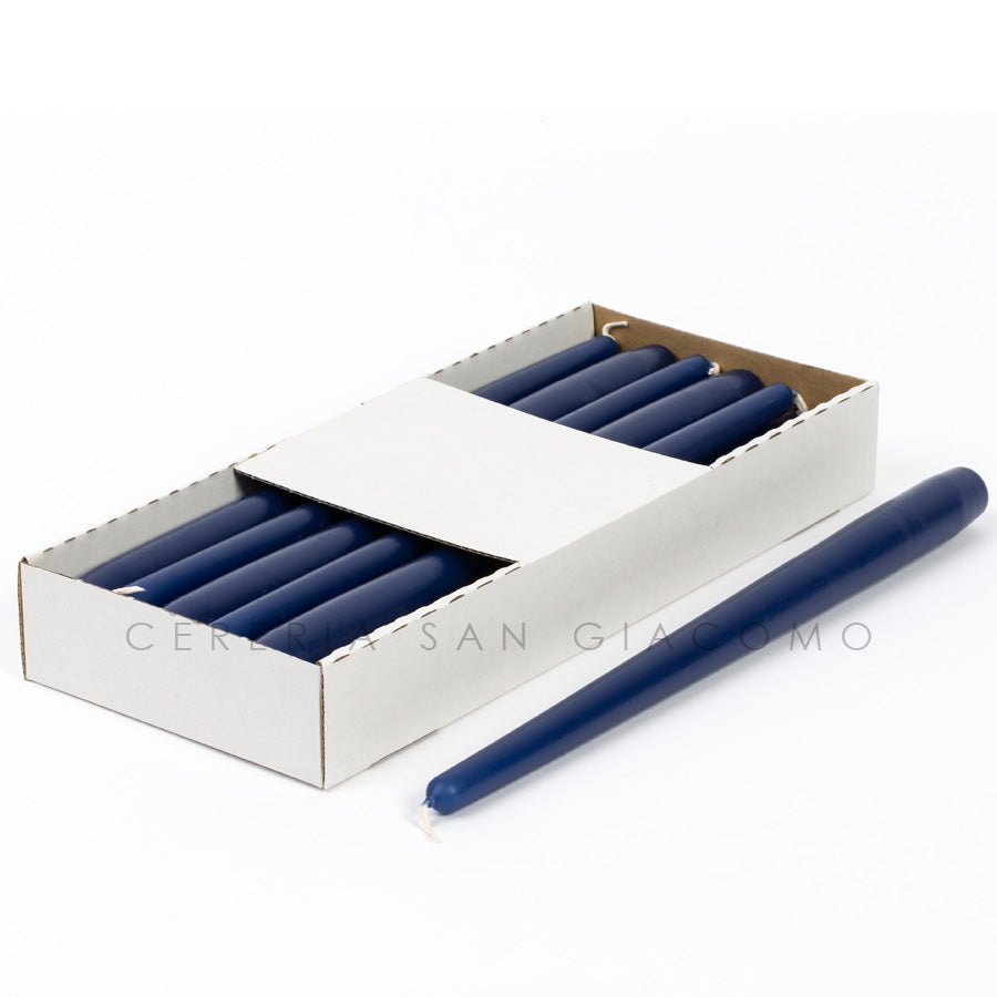 Candele coniche Blu Notte 23x300 mm. durata ±10 ore confezione da 12 pezzi Candele-cereriasangiacomo