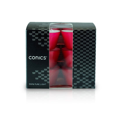 Lumini "Conics" contenitore Viola durata 7 ore confezione da 12 Candele-cereriasangiacomo