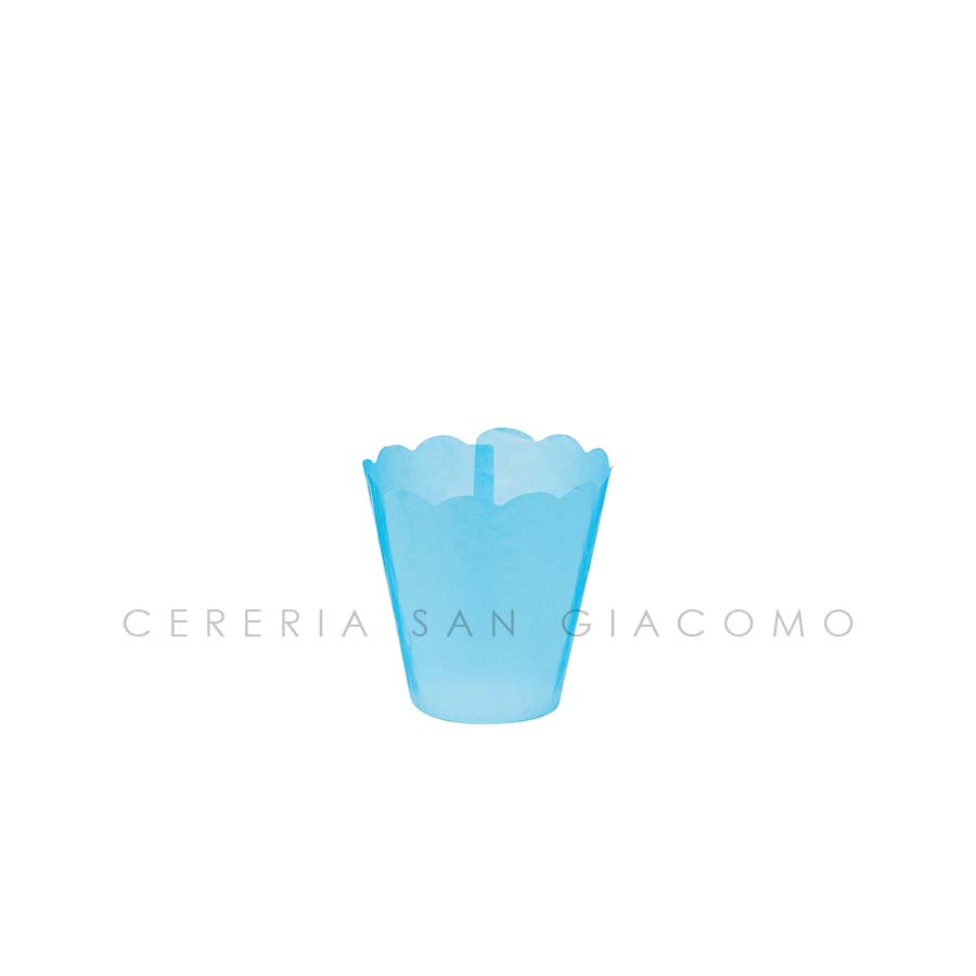 Flambeaux Azzurro in carta di riso Ø 60 mm h 105 mm. confezione da 100 pezzi Candele-cereriasangiacomo