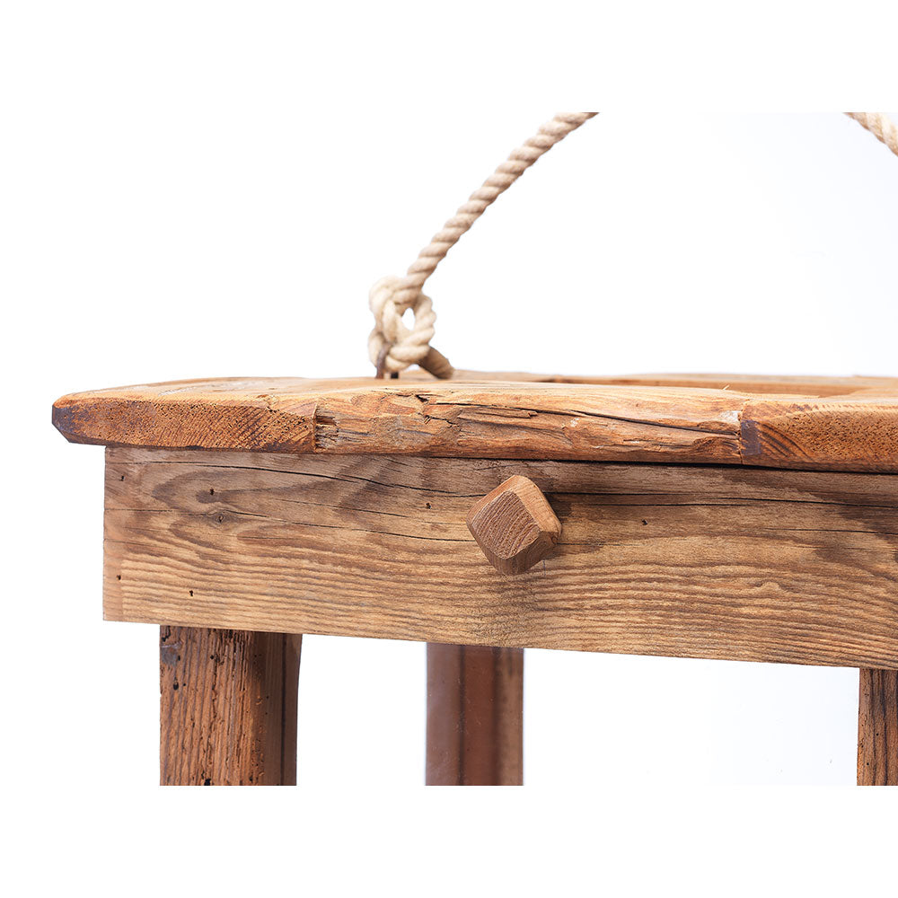 Lanterna in Legno di Maso h 80 cm. Candele-cereriasangiacomo